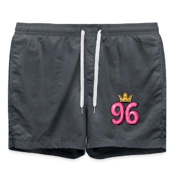 96 Nombre Couronne - Short de bain - charbon - Devant - AI Model Male 185 light (185cm)