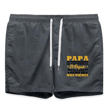 Dad, I've tried to find you the best gift - Swim Trunks - anthracite - Front - AI Model Male 185 light (185cm)