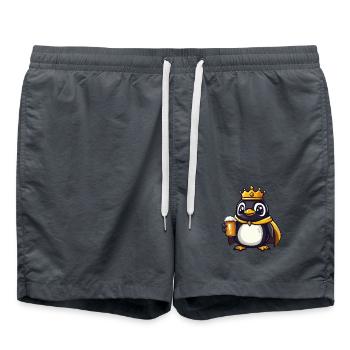 Penguin Beer Funny - Swim Trunks - anthracite - Front - AI Model Male 185 light (185cm)