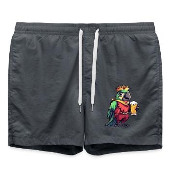 Papagai Bière Funny - Short de bain - charbon - Devant - AI Model Male 185 light (185cm)