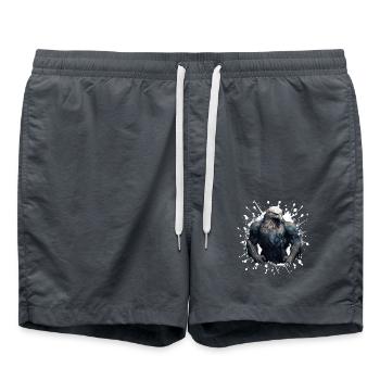 Adler Muskeln Bodybuilding Beast - Badeshorts - Anthrazit - Vorne - AI Model Male 185 light (185cm)