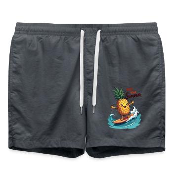 Ananas Surfer Surf Feel L’été - Short de bain - charbon - Devant - AI Model Male 185 light (185cm)