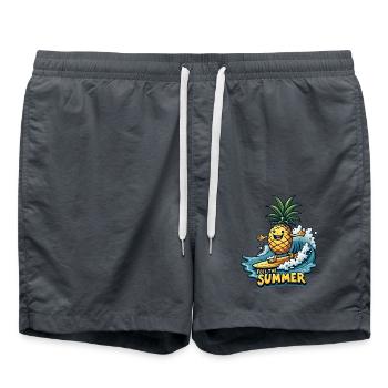 Ananas Surfer Surf Feel L’été - Short de bain - charbon - Devant - AI Model Male 185 light (185cm)