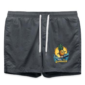Ananas Surfer Surf Feel L’été - Short de bain - charbon - Devant - AI Model Male 185 light (185cm)