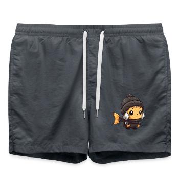Fish Winter Animal Anime - Swim Trunks - anthracite - Front - AI Model Male 185 light (185cm)