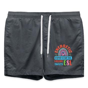 ESL-Lehrer ESL Unterricht - Badeshorts - Anthrazit - Vorne - AI Model Male 185 light (185cm)