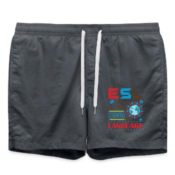 ESL-Lehrer ESL Unterricht - Badeshorts - Anthrazit - Vorne - AI Model Male 185 light (185cm)