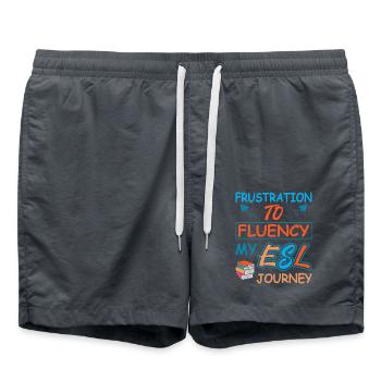 ESL-Lehrer ESL Unterricht - Badeshorts - Anthrazit - Vorne - AI Model Male 185 light (185cm)