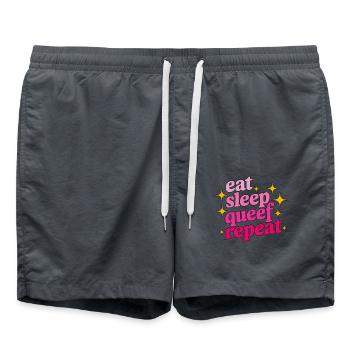 Queef Queen Queefed Humour adulte Queefing - Short de bain - charbon - Devant - AI Model Male 185 light (185cm)