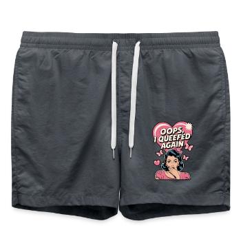 Queef Queen Queefed Humour adulte Queefing - Short de bain - charbon - Devant - AI Model Male 185 light (185cm)