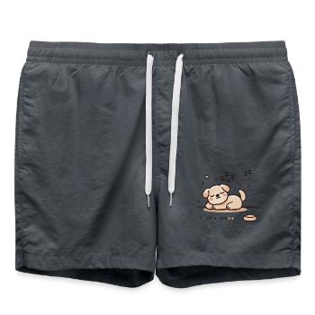 Cute Sleeping Baby Dog - Badeshorts - Anthrazit - Vorne - AI Model Male 185 light (185cm)