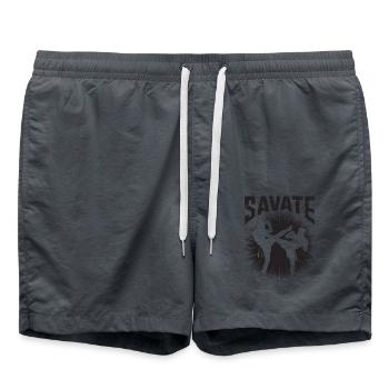 Instructeur Savate Arts Martiaux Français Kickboxing - Short de bain - charbon - Devant - AI Model Male 185 light (185cm)