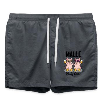 Malle Party Crew Funny Pigs Beer Fun - Swim Trunks - anthracite - Front - AI Model Male 185 light (185cm)