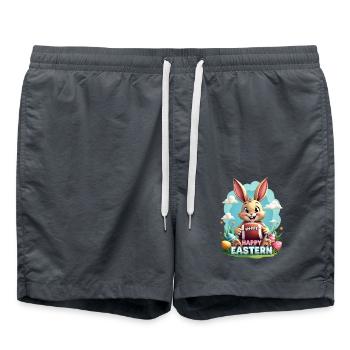 Football américain Joyeux lapin de Pâques de l’Est Sports - Short de bain - charbon - Devant - AI Model Male 185 light (185cm)