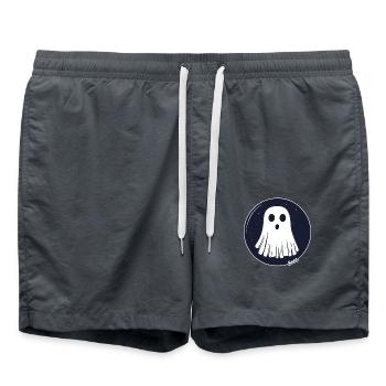 Sweet Haunted Ghost in the Night Sky - Swim Trunks - anthracite - Front - AI Model Male 185 light (185cm)
