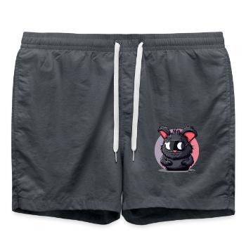 Lustiger Hase mit Skibrille - Badeshorts - Anthrazit - Vorne - AI Model Male 185 light (185cm)