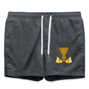 Sailing Ship Cup Winner Award Ceremony Boat - Swim Trunks - anthracite - Front - AI Model Male 185 light (185cm)