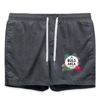 Bulgarie 2025 Coloré - Short de bain - charbon - Devant - AI Model Male 185 light (185cm)