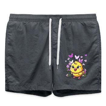 poussin Pâques enfant enfants - Short de bain - charbon - Devant - AI Model Male 185 light (185cm)