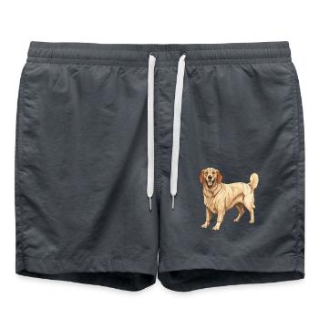 Chien Golden Retriever - Short de bain - charbon - Devant - AI Model Male 185 light (185cm)