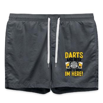 Dart Dartspieler Dartspiel Herren - Badeshorts - Anthrazit - Vorne - AI Model Male 185 light (185cm)