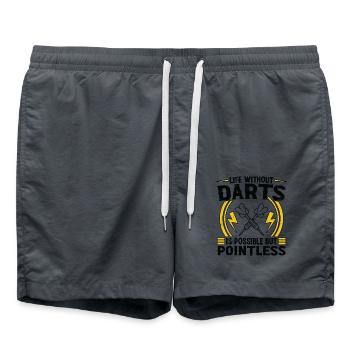 Dart Dartspieler Dartspiel Herren - Badeshorts - Anthrazit - Vorne - AI Model Male 185 light (185cm)