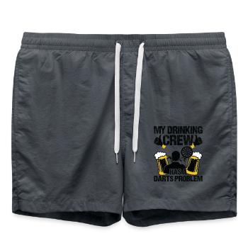 Dart Dartspieler Dartspiel Herren - Badeshorts - Anthrazit - Vorne - AI Model Male 185 light (185cm)