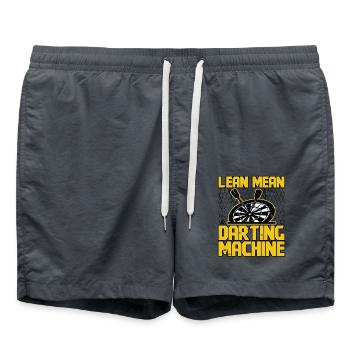 Dart Dartspieler Dartspiel Herren - Badeshorts - Anthrazit - Vorne - AI Model Male 185 light (185cm)