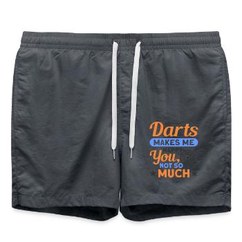 Dart Dartspieler Dartspiel Herren - Badeshorts - Anthrazit - Vorne - AI Model Male 185 light (185cm)