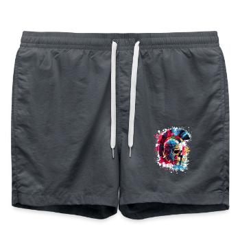 Spartan Skeleton Gladiator - Swim Trunks - anthracite - Front - AI Model Male 185 light (185cm)