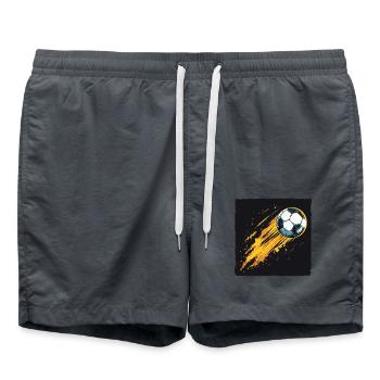 Burning football with flame effect for athletes - Swim Trunks - anthracite - Front - AI Model Male 185 light (185cm)