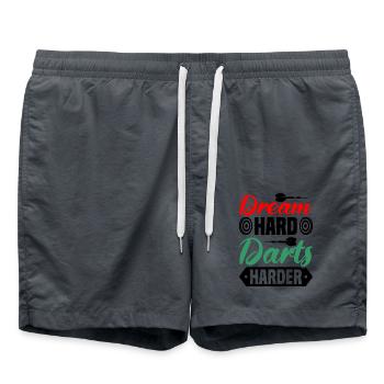 Dart Dartspieler Dartspiel Herren - Badeshorts - Anthrazit - Vorne - AI Model Male 185 light (185cm)