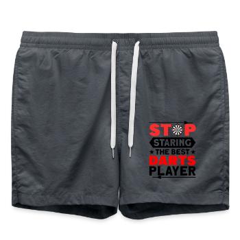 Dart Dartspieler Dartspiel Herren - Badeshorts - Anthrazit - Vorne - AI Model Male 185 light (185cm)