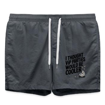 Je pensais que les soirées VIP seraient plus cool Ironie VIP - Short de bain - charbon - Devant - AI Model Male 185 light (185cm)