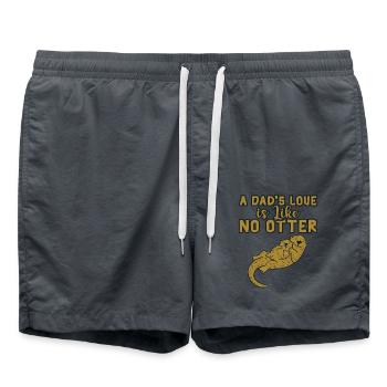 Otter Lover A Dads Love Is Like No Otter - Swim Trunks - anthracite - Front - AI Model Male 185 light (185cm)