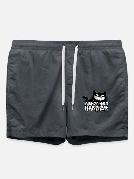 Menschenhasser Katze – Für alle, die ehrlich sind - Badeshorts - Anthrazit