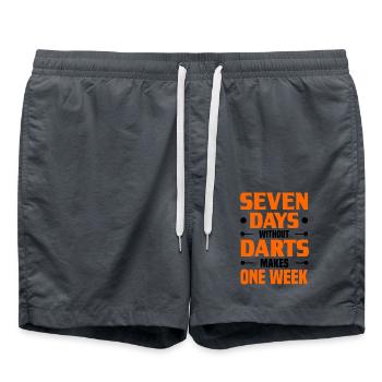 Dart Dartspieler Dartspiel Herren - Badeshorts - Anthrazit - Vorne - AI Model Male 185 light (185cm)