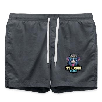 Mykonos 2025 Affe - Badeshorts - Anthrazit - Vorne - AI Model Male 185 light (185cm)