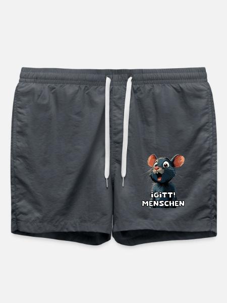Lustiger Funartikel Büro & Alltags Spruch Satire - Badeshorts - Anthrazit