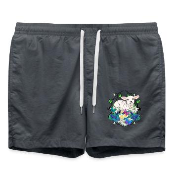 Ostern Lamm Lämmer Osterfest Kinder Kind Schaf - Badeshorts - Anthrazit - Vorne - AI Model Male 185 light (185cm)