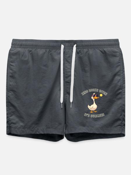 Coole Ente mit Sonnenbrille Sommer Spruch lustig - Badeshorts - Anthrazit