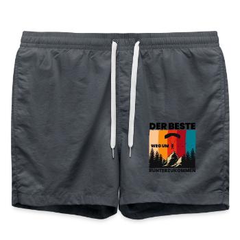 La meilleure façon de se détendre - Short de bain - charbon - Devant - AI Model Male 185 light (185cm)