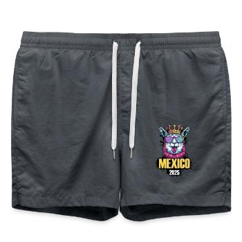 Mexico 2025 Alpaca Party Vacation - Swim Trunks - anthracite - Front - AI Model Male 185 light (185cm)