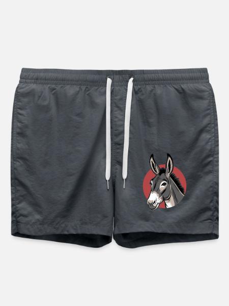 Esel Maultier Pferd Bauernhof Tierhaltung Bauer Niedlich - Badeshorts - Anthrazit