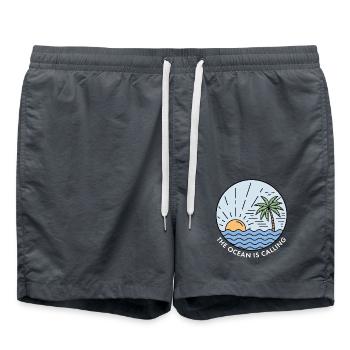 Der Ozean ruft - Badeshorts - Anthrazit - Vorne - AI Model Male 185 light (185cm)
