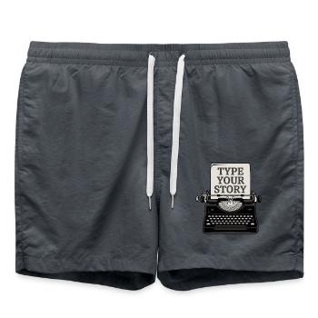 MACHINES À ÉCRIRE, TAPEZ VOTRE HISTOIRE - Short de bain - charbon - Devant - AI Model Male 185 light (185cm)