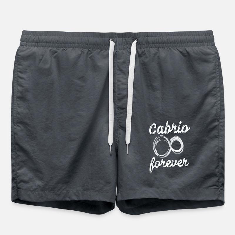 Cabrio forever great saying cabriolet driving - Swim Trunks - anthracite