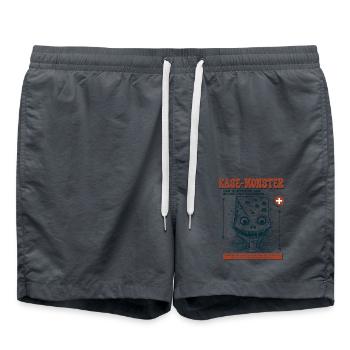 Mutantenkäse Shirt: Der Schrecken hat Löcher - Badeshorts - Anthrazit - Vorne - AI Model Male 185 light (185cm)