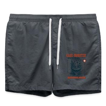 Kultur-Event T-Shirt: Wahnsinn hat Geschmack - Badeshorts - Anthrazit - Vorne - AI Model Male 185 light (185cm)
