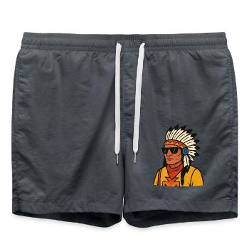 Indien - Short de bain - charbon - Devant - AI Model Male 185 light (185cm)